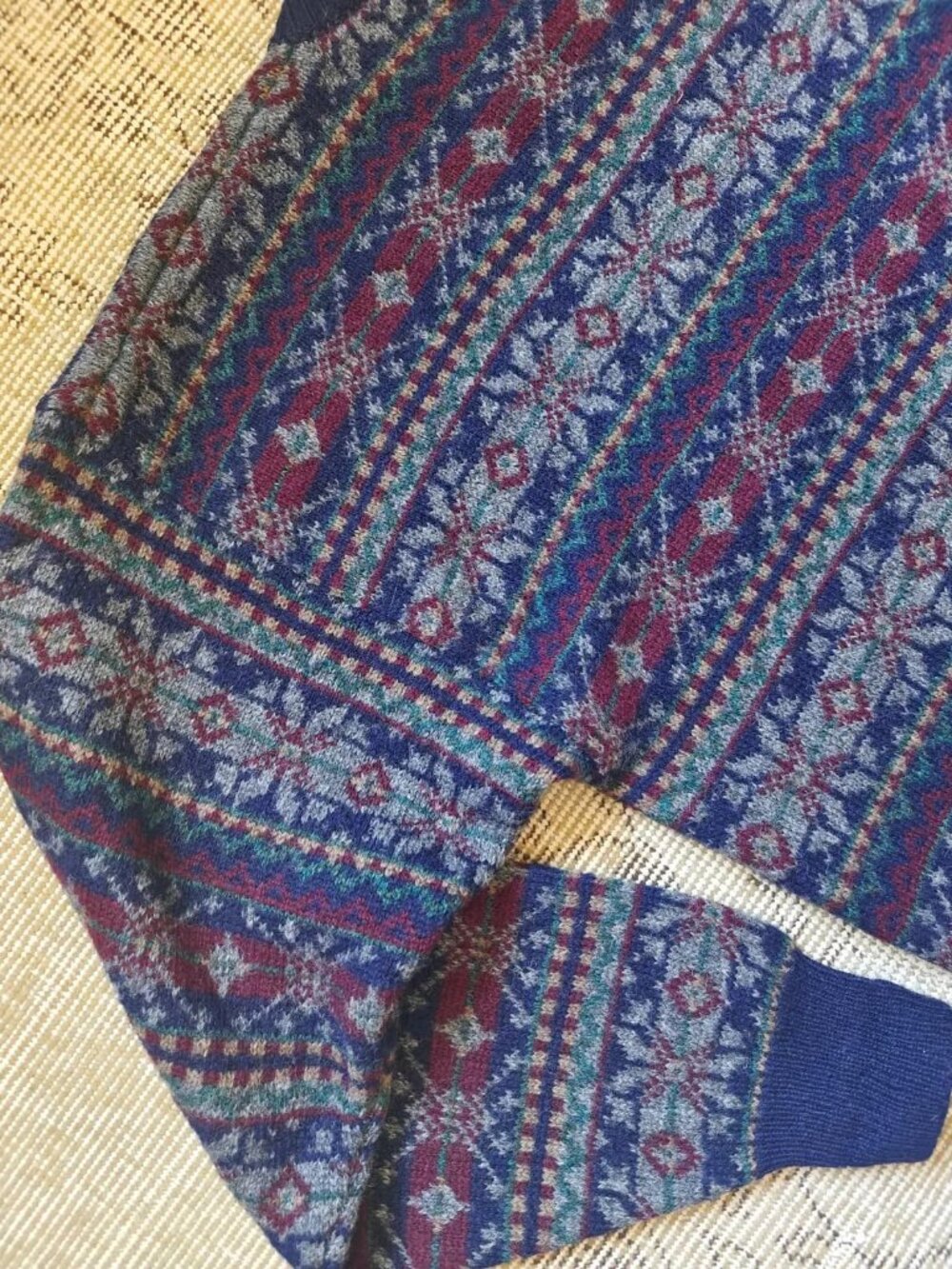 Vintage Eddie Bauer Fair Isle 100% Wool Sweater Size L - Picture 6 of 9